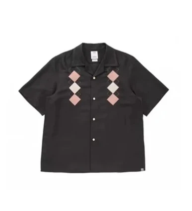 Фото 2025 VISVIM 24AW KEESEY SHIRT S/S Шелковая рубашка-поло №1