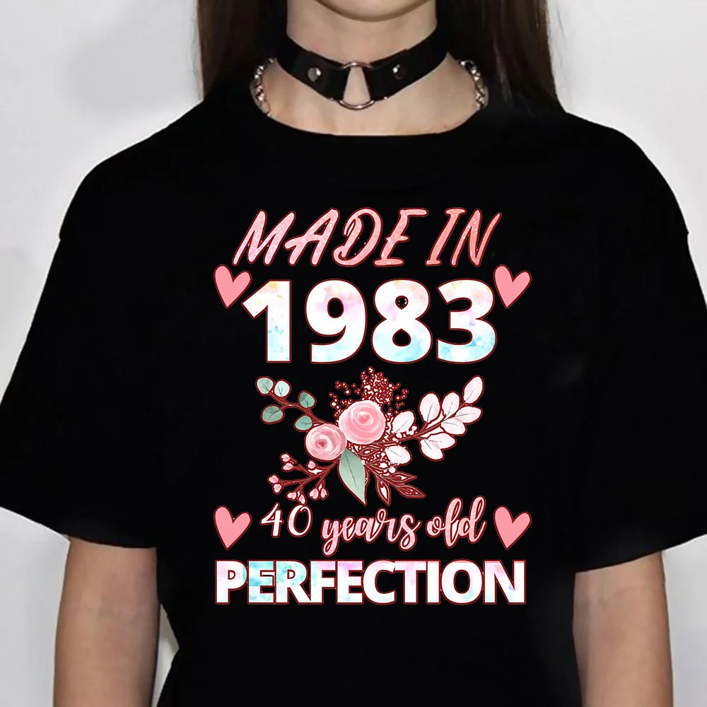 

40 Years Birthday Woman t shirt women harajuku Japanese t-shirts female 2000s harajuku clothing