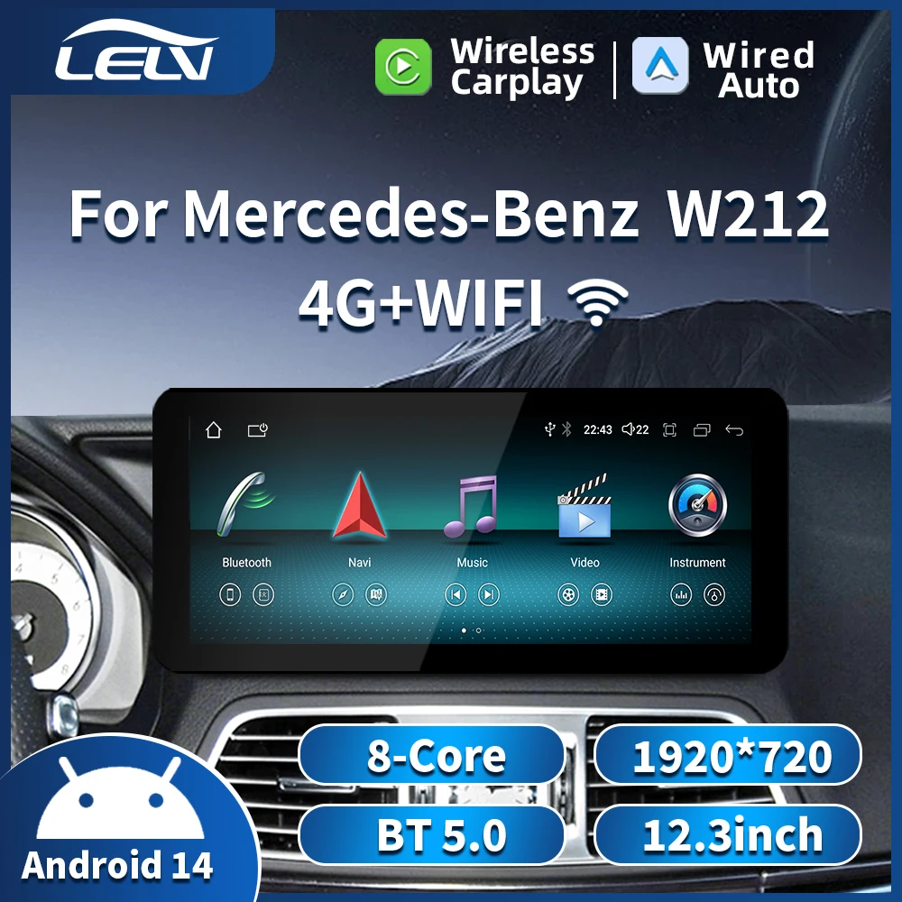 Беспроводной CarPlay/Android Auto 12 3 дюйма новый автомобильный DVD-видео мультимедийный