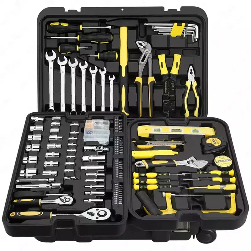 318Pcs Suitcase Car Kit Hand Tools For Mechanics Automotive Ratchet,Socket Wrench Herramientas Household Tool Set  Auto Repair