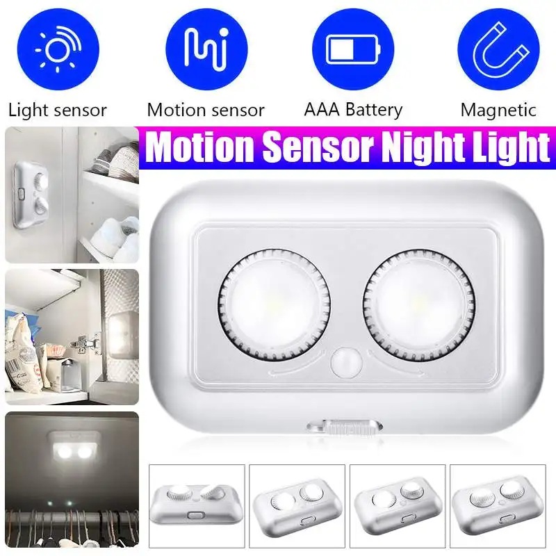 

PIR Motion Sensor LED Night Light USB Rechargeable Dimmable Night Lamp for Bedroom Kitchen Cabinet Light Wireless Closet Light