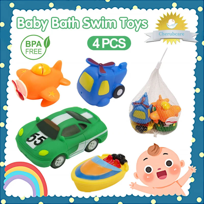 

Набор игрушечных машинок для купания, 4 шт., зеленый автомобиль, водная игрушка, скоростная лодка, игрушки для купания для детей, игрушки для ...