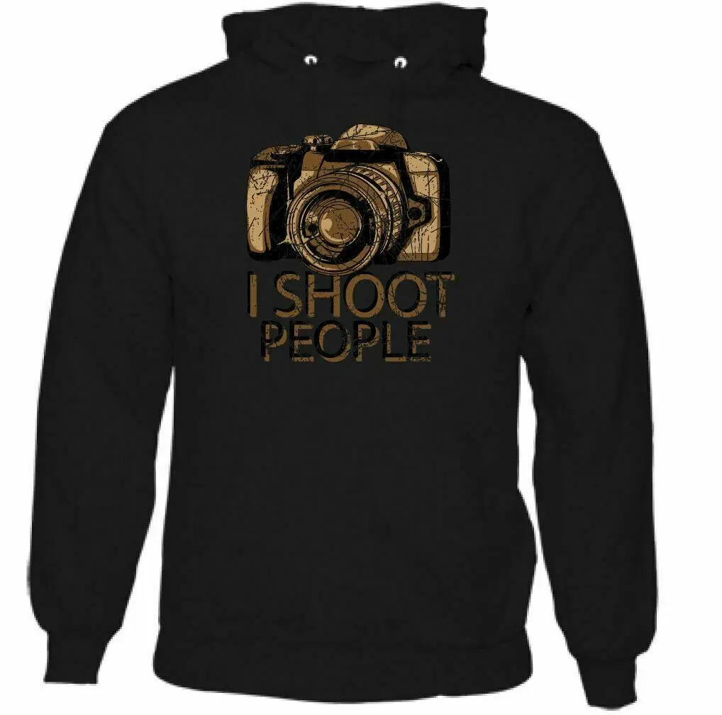 

I Shoot People Photographer Mens Funny Photography Hoodie Camera DSLR Lense