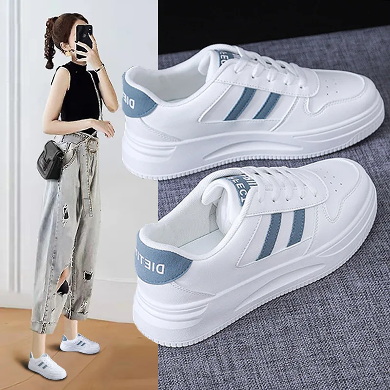 

2022 Spring Korean Platform Sneakers Women Shoes Thick Bottom Chunky Sneakers Breathable Mixed Colors Slip On Casual Shoes Woman