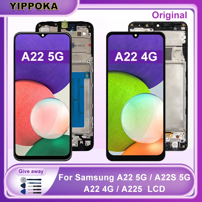 

Original For Samsung Galaxy A22 5G Display SM-A226B LCD Touch Screen Digitizer Replacement Parts For Galaxy A22 4G LCD SM-A225F