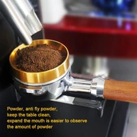 515458mm magnetic espresso coffee powder container aluminum alloy dosing ring for grinder barista tool profilter coffee tamper
