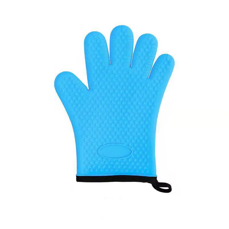 1 pieza de guantes de silicona con cordón para cocina, guantes para barbacoa, guantes para horno, resistentes al calor, antidesl