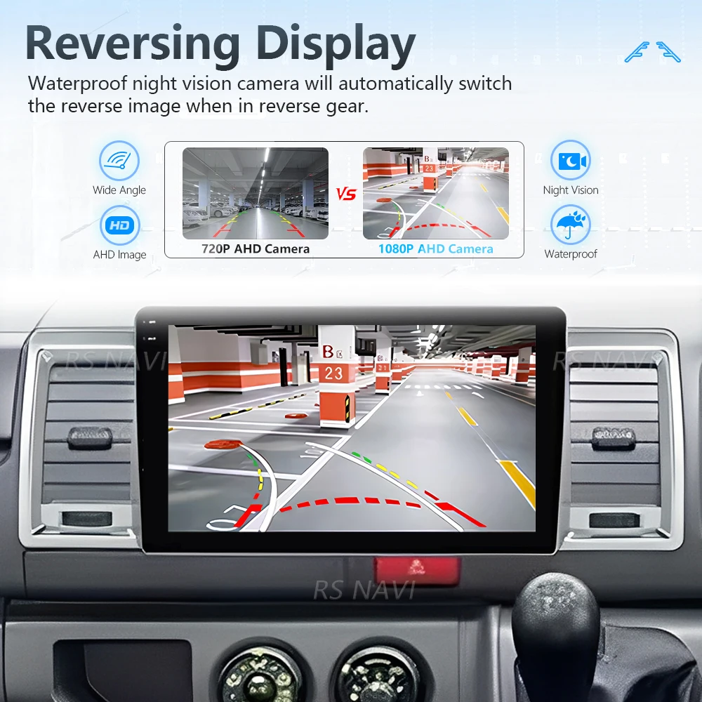 Фото Автомагнитола Android 16 с беспроводным CarPlay для Toyota Hiace 2015-2018, GPS-навигация, мультимедиа, Bluetooth, Plug and Play, Snapdragon №5
