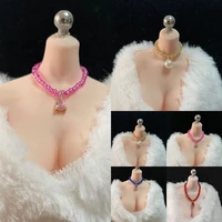 16 female soldier sexy fashion colorful gemstone princess style necklace with pearl pendant mini jewelry for 12%e2%80%98%e2%80%99 action figure