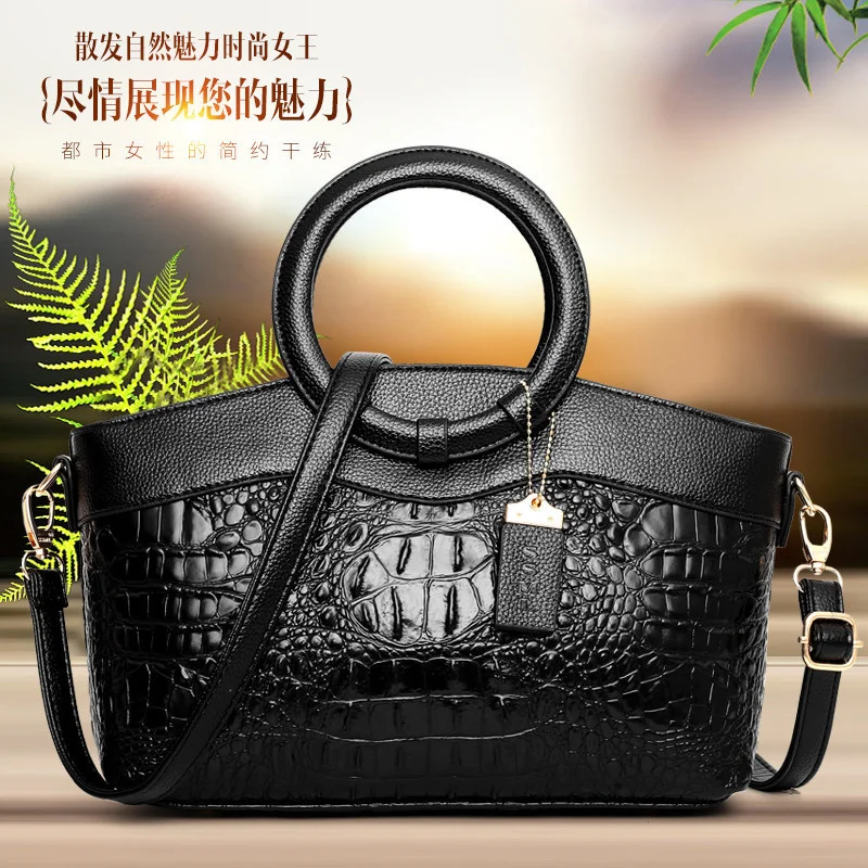 

New fashion crocodile high quality One Shoulder Messenger Handbag women's bag