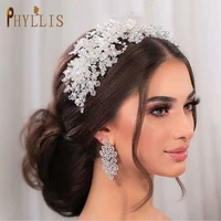 a315 crystal wedding hair accessories bride headdress headbands bridal hair ornaments hair jewelry silver handmade women tiara