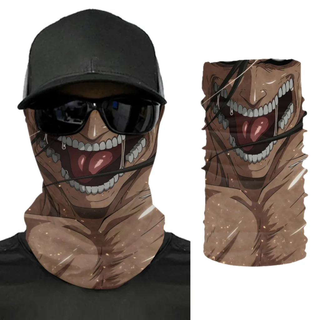 

Attack on Titan Characters Multifunction Unisex Seamless Tube Bandana Scarf Outdoor Sport Head Cover Sunshade Headwear Scarves