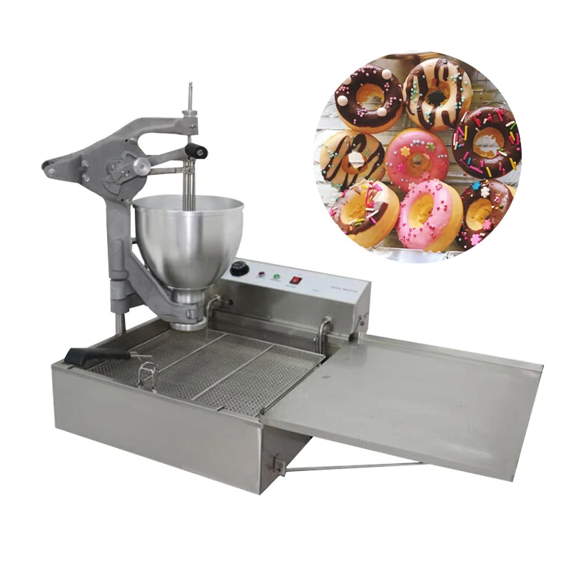 

HBLD Desktop Hand-cranked Doughnut Machine Doughnut Maker commercial Automatic Donut Fryer Maker Donut Making Machine