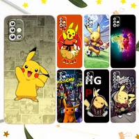 cartoon pikachu pokemon for samsung galaxy a50 a30 a73 a71 a53 a52 a51 a33 a32 a22 a03 a03s a02s a31 transparent phone case