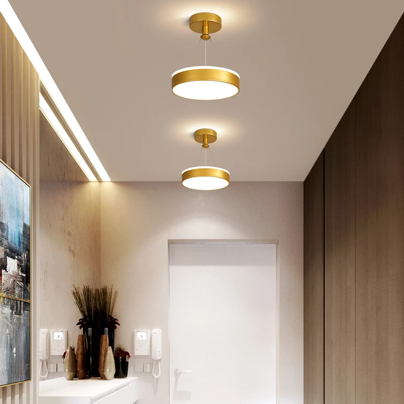 

New LED chandeliers ceiling Black/Gold Modern Chandelier For Aisle corridor cloakroom Lighting lustre led moderne light Fixtures