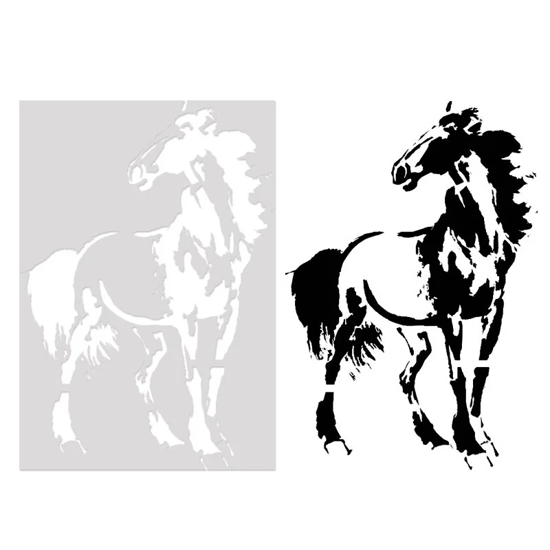 

18*26cm Horse DIY Layering Stencils for scrapbook/photo album Painting Scrapbook Coloring Embossing Album Decorative Template