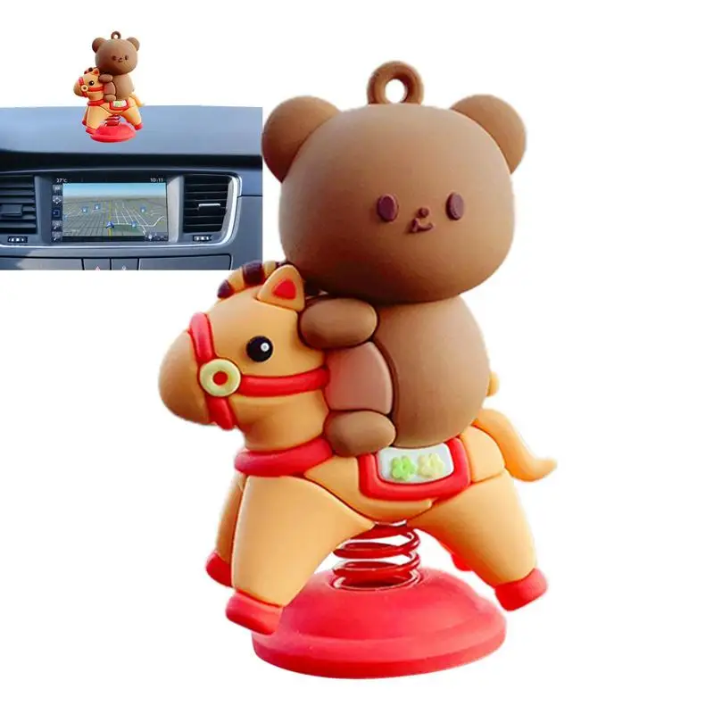 

Car Dashboard Decoration Shaking Head Cartoon Ornament For Car Safe PVC Material Auto Decoration Accessory For Trucks SUVs RVs