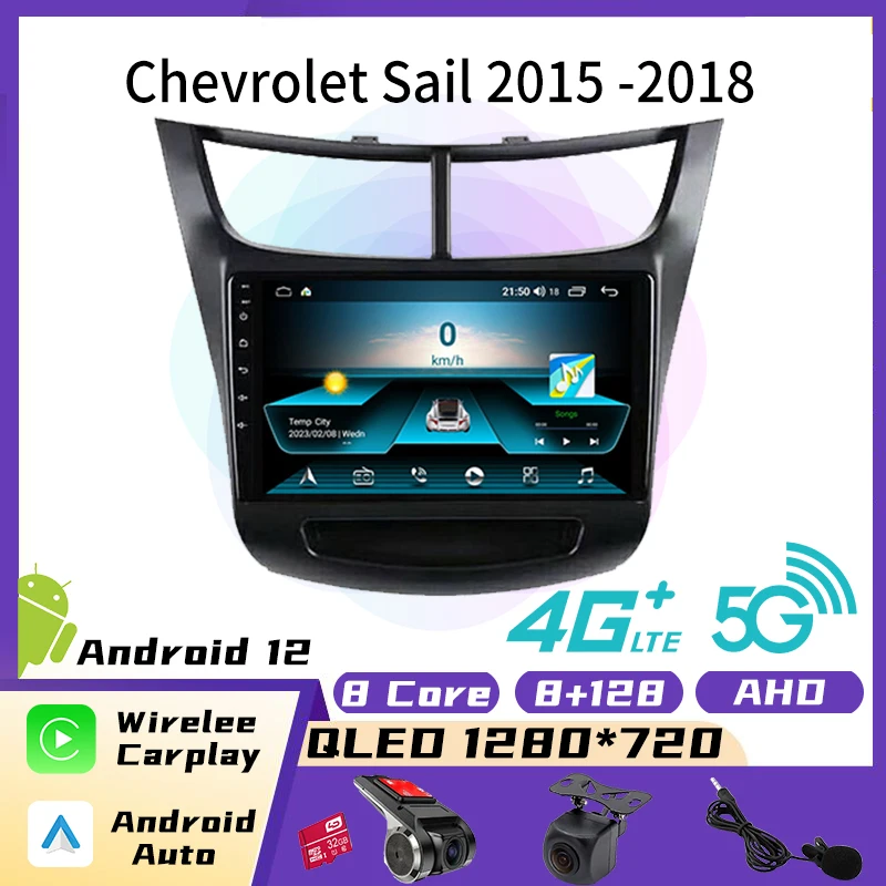 

2 Din Car Radio Android Stereo For Chevrolet Sail 2015 -2018 GPS Navigation Car Multimedia Player Audio Auto Autoradio Head Unit
