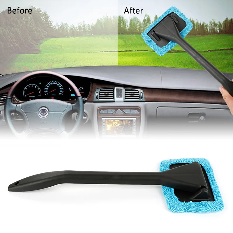 

Car Cleaning Wash Brush Tool With Long Handle Car Window Cleaner Washing Kit Windshield Wiper Microfiber Wiper Cleaner Brush