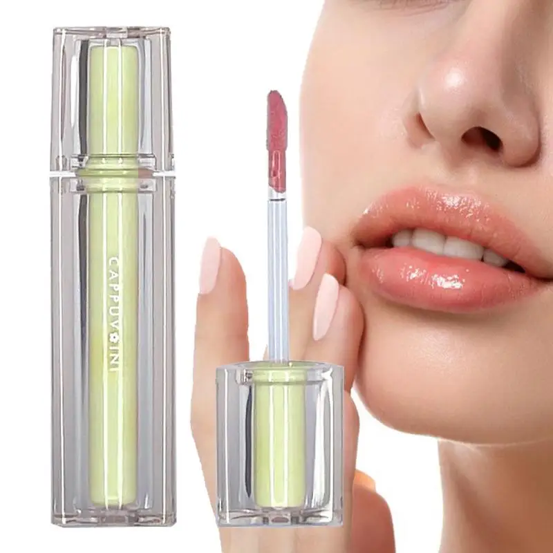 Lip Gloss Shimmery Jelly Liquid Lipstick Highly Pigmented Moisturizing Glossy Lip Gloss Stains Long-Lasting Finish 0.11 Fl Oz
