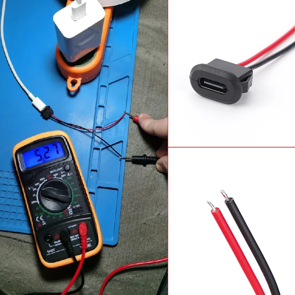 13510 шт. USB Type-C 2-контактный разъем, разъем для зарядного устройства, овальный разъем, водонепроницаемый с проводом, быстрая зарядка, 2.0 подключение (art.: 3920c869504df) - 3920c869504df