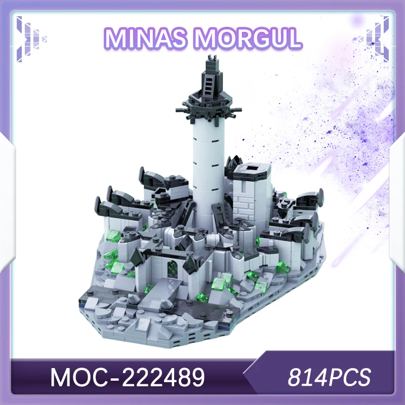 Фото 814 шт., строительный блок Minas Morgul, сборка, популярный набор моделей в стиле фэнтези из фильма, креативные изысканные подарки MOC-222489 №1