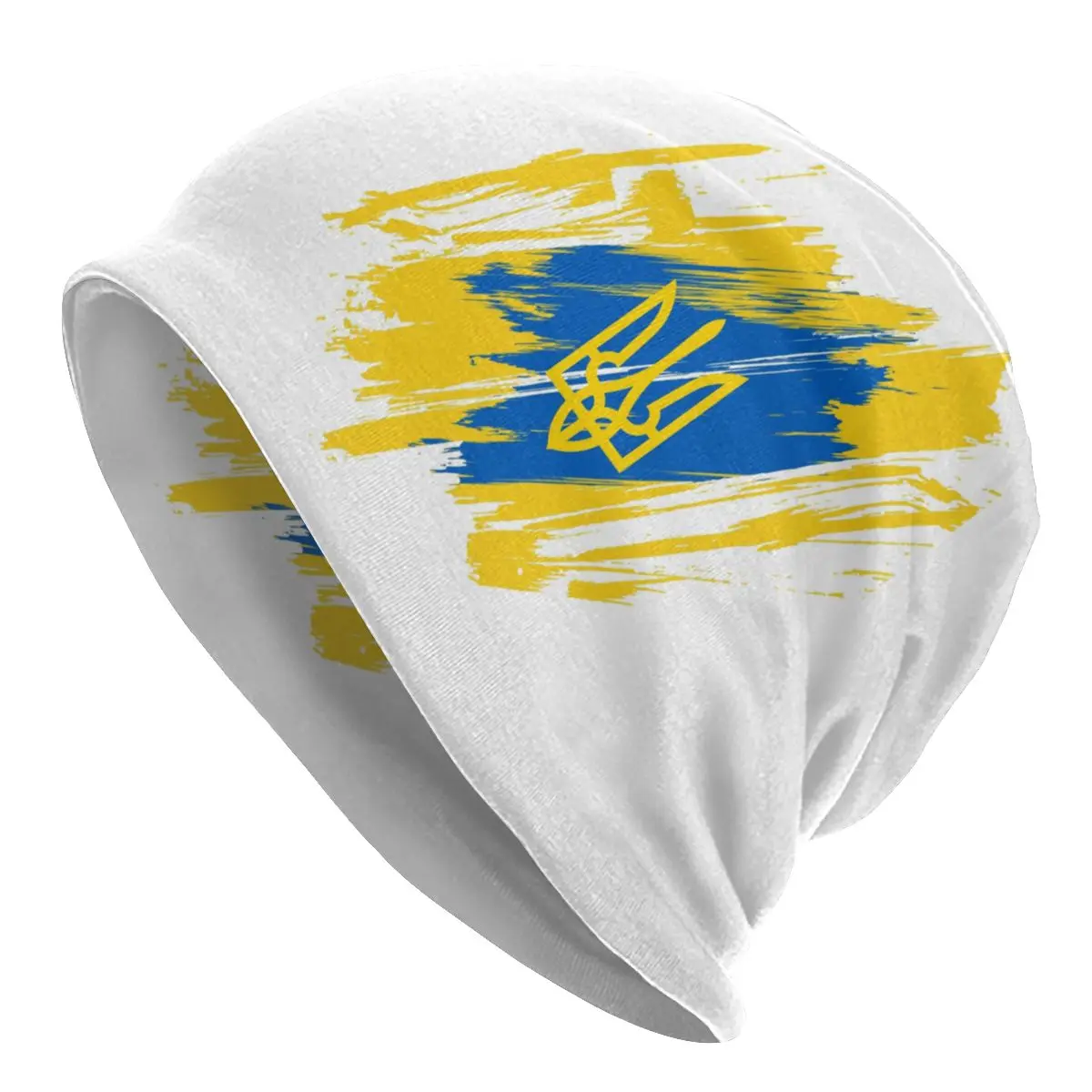 

Шапка унисекс вязаная, с украинским флагом