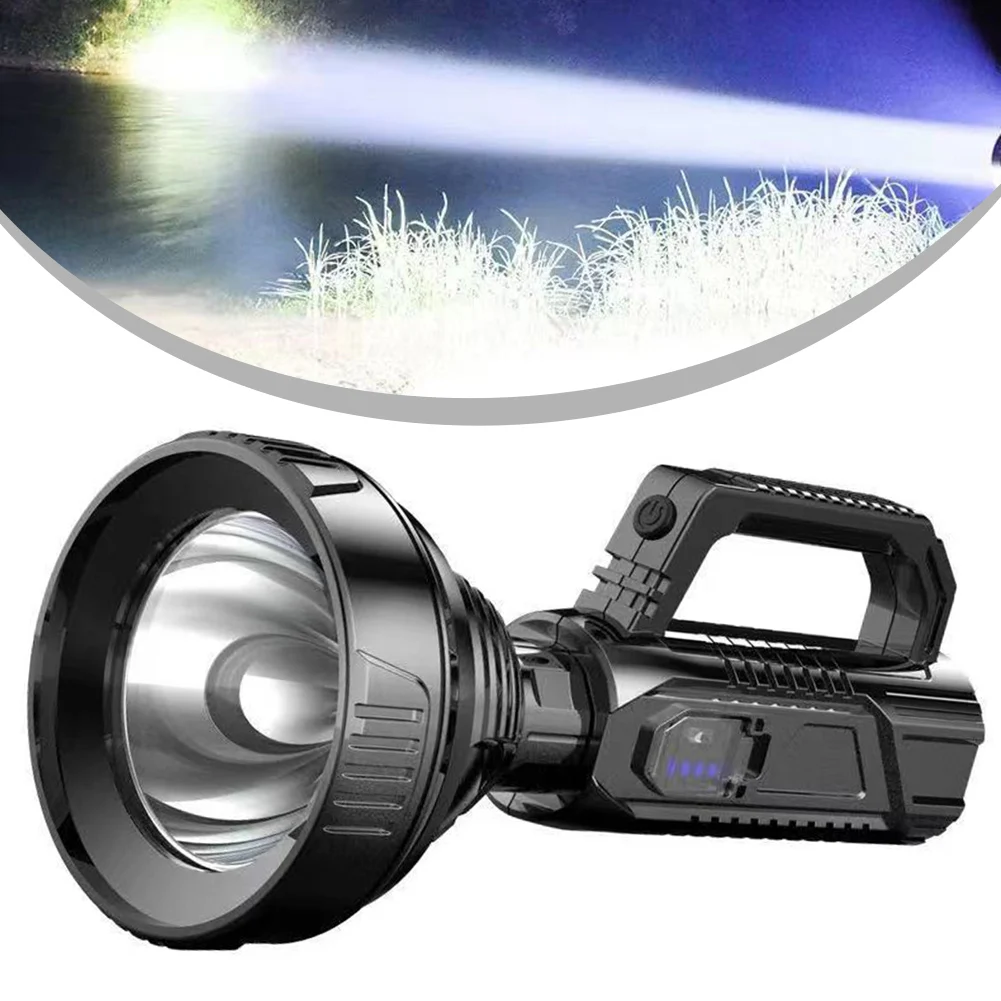 Ручной прожектор перезаряжаемый фонарик портативный ручной для уличного