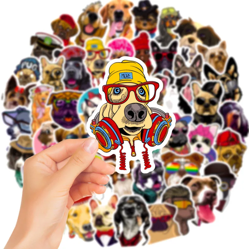 

10/30/50/100PCS Cute Dog Animal Cartoon Stickers Toys DIY Laptop Scrapbook Suitcase Stationery Graffiti Car Decal Kids Sticker