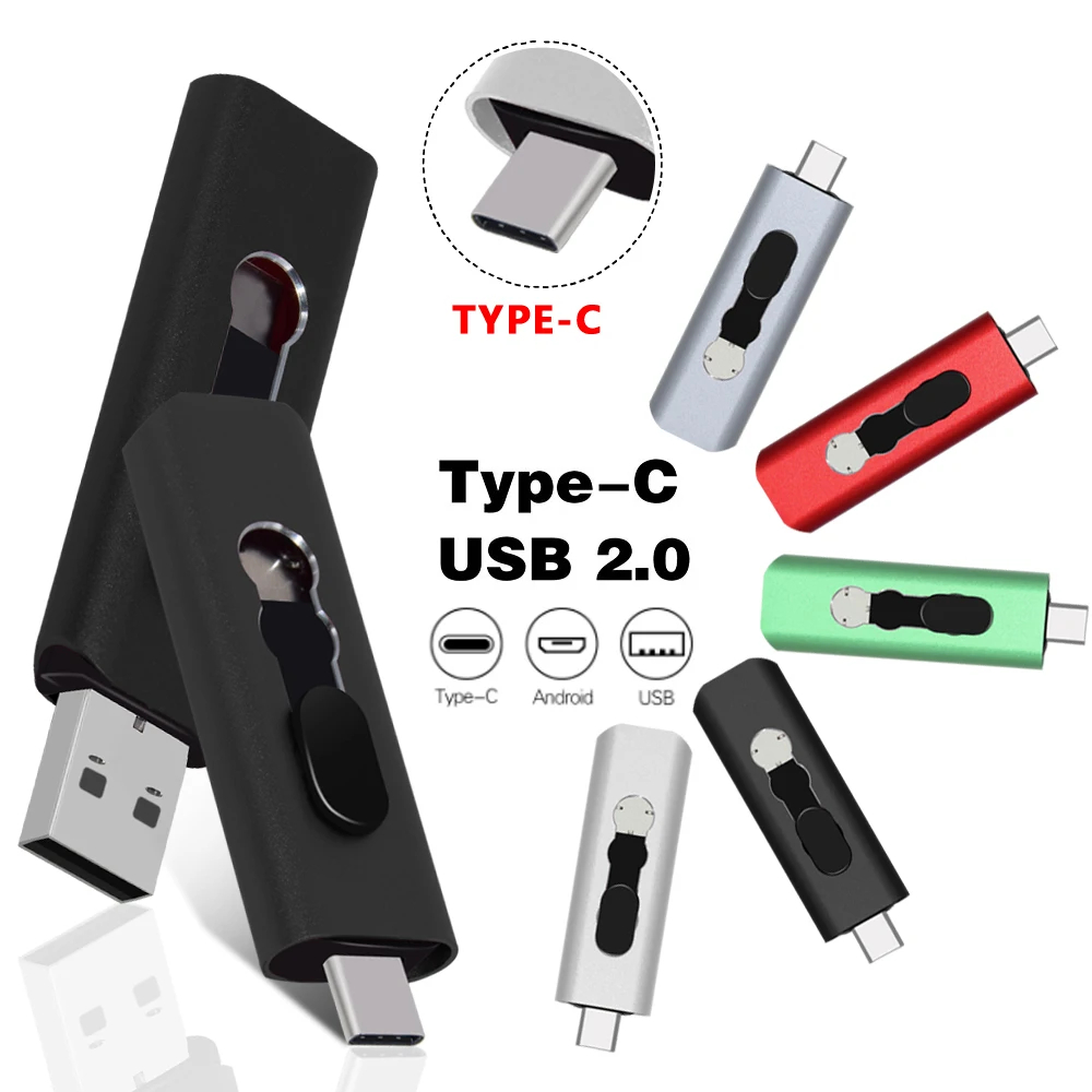 Флэш-накопители USB 2 0 128 ГБ USB-накопитель type-c флэш-накопитель Фотокарта