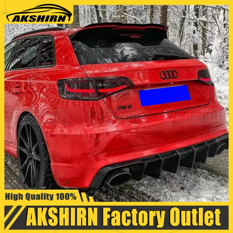 

Для Audi A3 S3 S Line 8 в хэтчбек 5 дверей 2014-2020 высококачественный задний спойлер из АБС-пластика на крышу багажника крыло багажника аксессуары