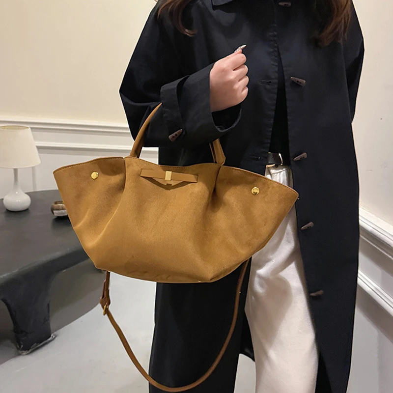 Винтажные женские сумки-трапеции из искусственной замши дизайнерские сумки на