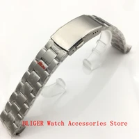 bliger surface aseptic silver strap 20mm suitable for mens 40mm mechanical sport leisure watch