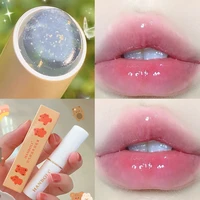 1pc jelly gold foil changing color lip balm waterproof lipsticks long lasting nourishing moisturizing lip balm makeup cosmetic