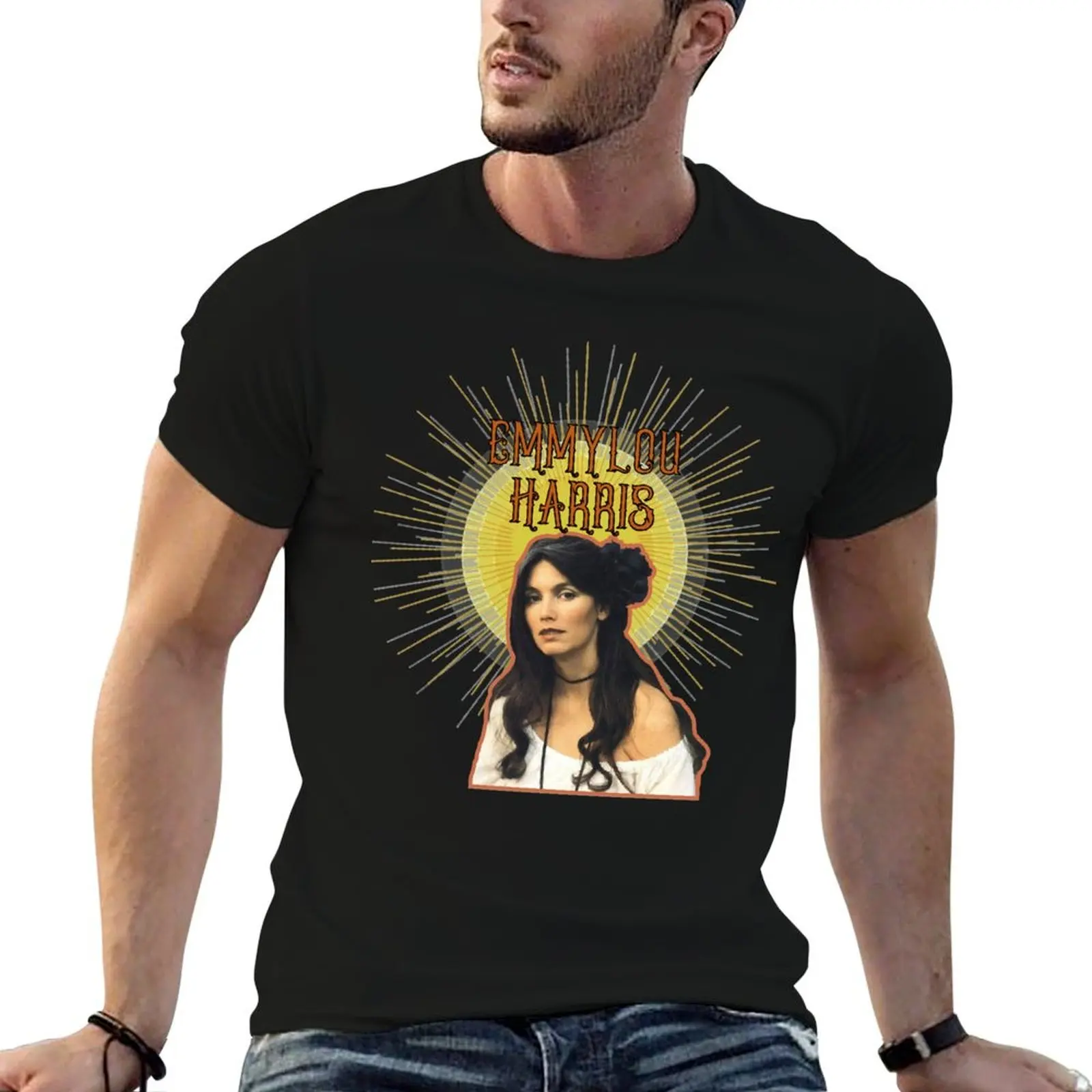 Emmylou Harris Classic T-Shirt blacks plain blanks men workout shirt