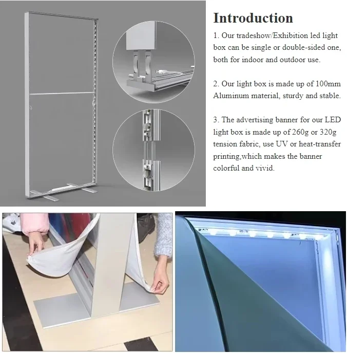 Коммерческая доска для рекламных щитов портативная алюминиевая рама