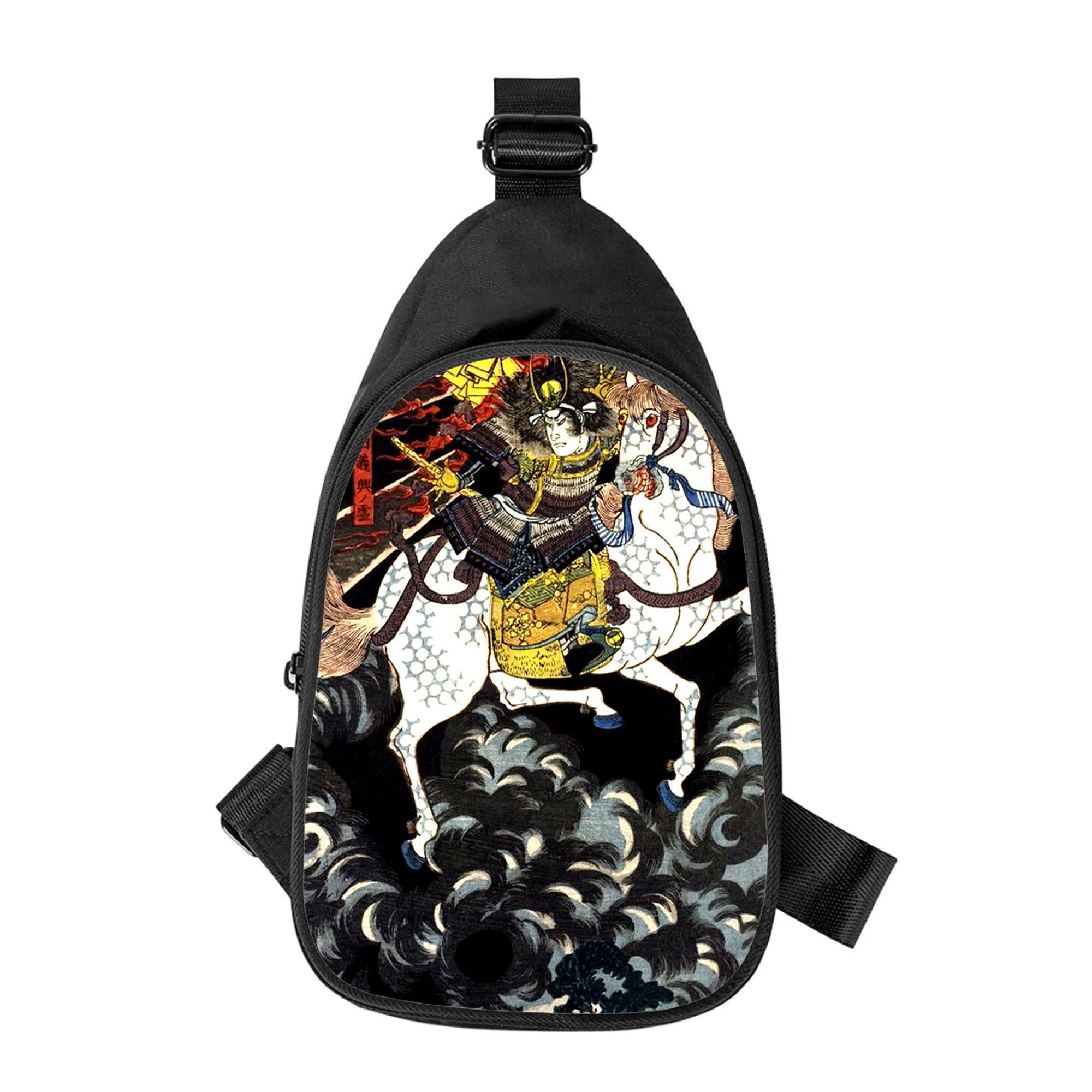 Japan Ukiyoe Art paintings Print New Men Cross Chest Bag Diagonally Women Shoulder Bag Husband School Waist Pack Male chest pack