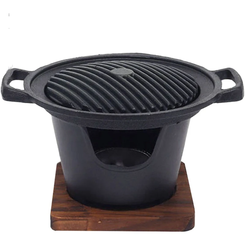 

Черный гриль, японская спиртовая плита, для одного человека, для дома, для использования на открытом воздухе, для барбекю, духовки, тарелка, жаровня, инструменты для мяса