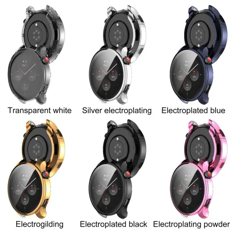 

Electroplating Tpu Watch Case Gtr 4 For Amazfit Full Cover Screen Shell Screen Protector For Amazfit Gtr4 Watch Protective Case