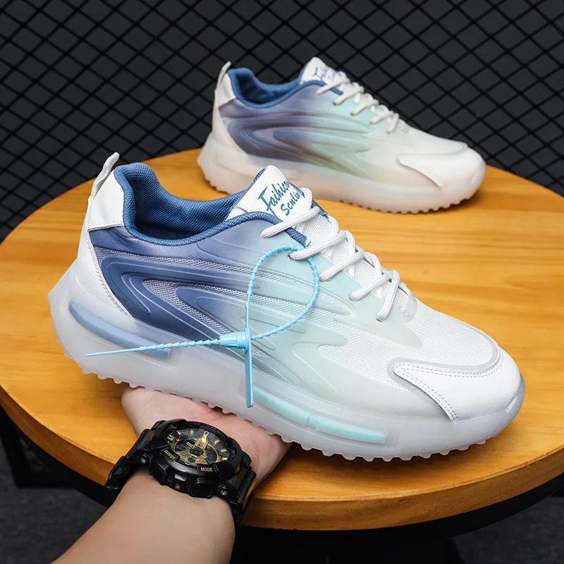 

Men's Shoes 2022 Summer New Breathable Thick Sole Outdoor Running Shoes Net Surface Trend Sportswear Shoes Jelly Sneakers