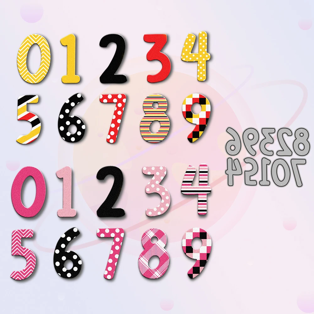 

Cartoon Numbers Cutting Dies Universal DIY Scrapbooking Metal Cutting Dies Embossed Stencil Decor Dies Cut For Photo Card Making
