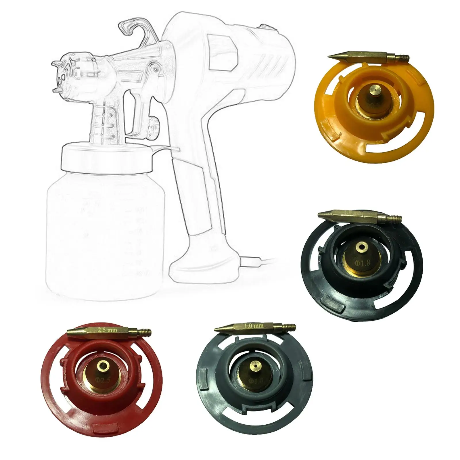 

Насадки для распылителя краски Serenable 0,5/1,0/1,8/2,5 мм