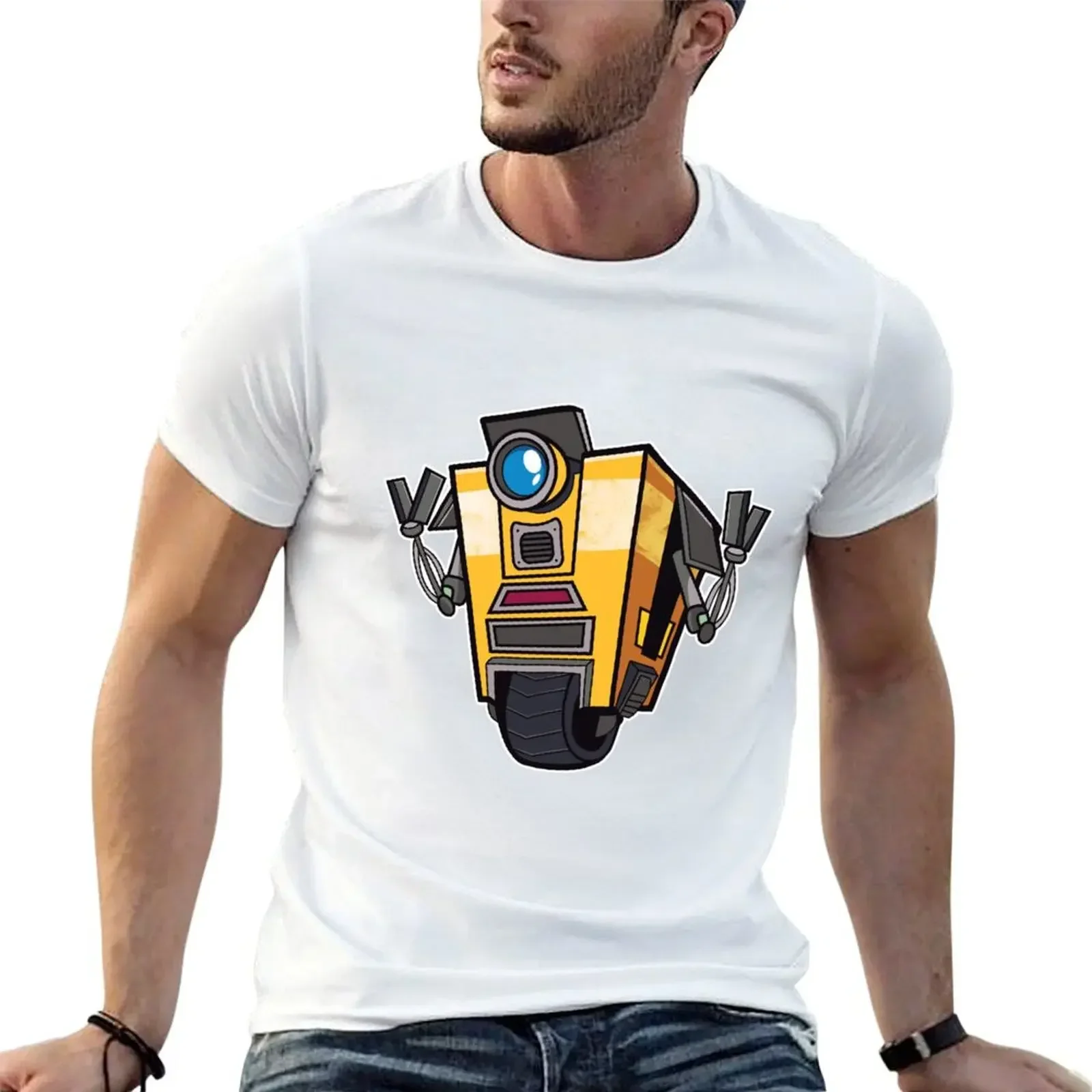 Футболка Claptrap мешковатые рубашки эстетичная одежда футболки для мужчин с