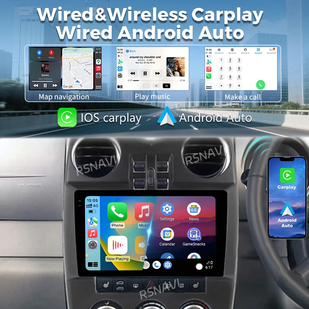Фото Автомагнитола Android 16 для Chrysler PT Cruiser 2000-2010 с навигацией, мультимедиа, Wi-Fi+4G, DVD, видео, Bluetooth и поддержкой Auto Carplay №4