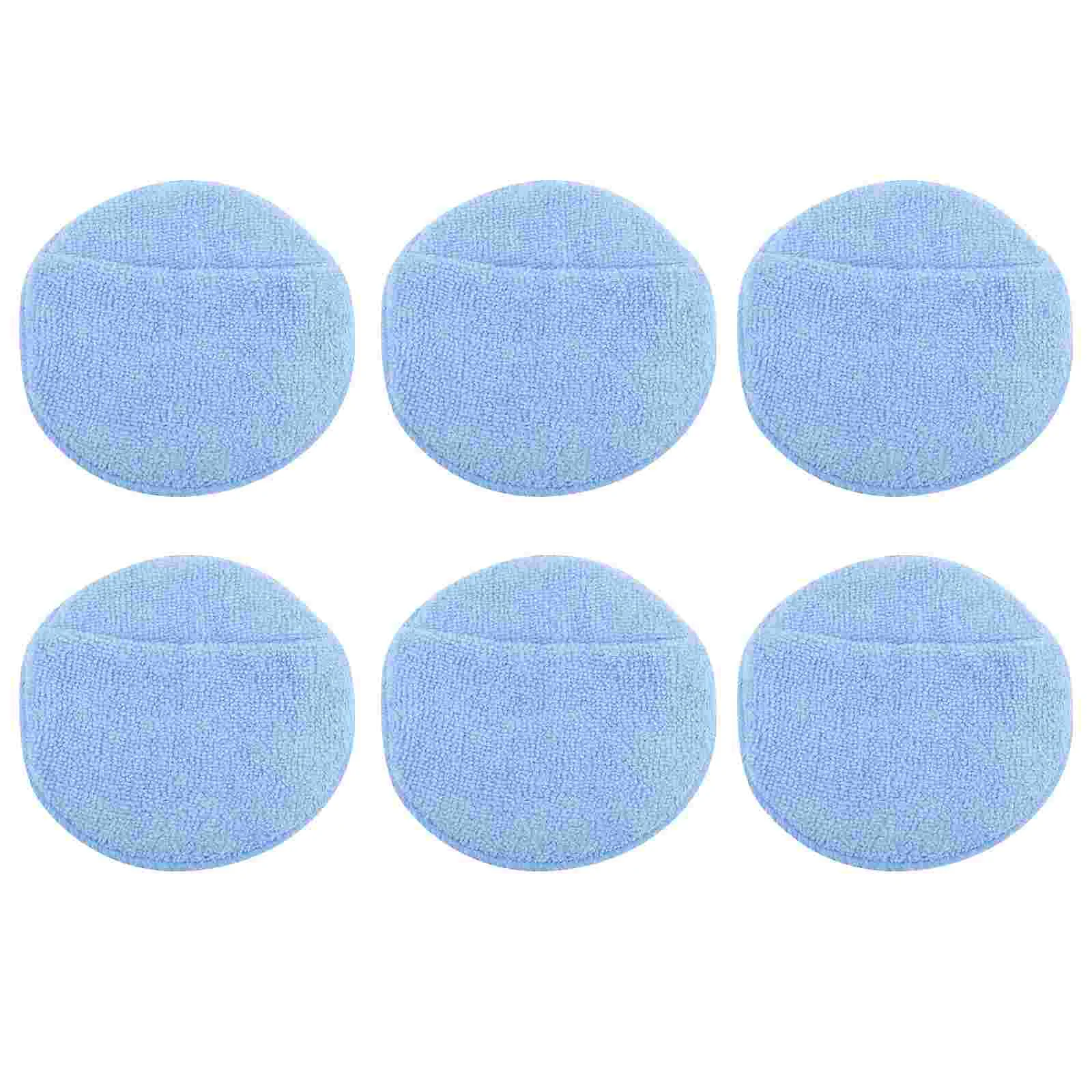 

6pcs Wax Applicator Pad 5 Inch Replacement Durable Portable Pottery Sponge Car Sponge Painting Sponge Buffing Pad
