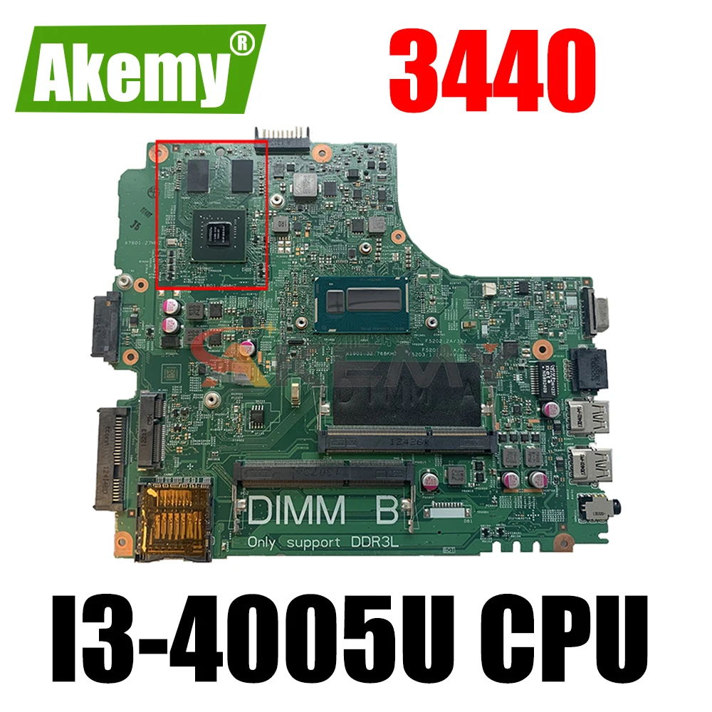 

Akemy CN-0673CV 673CV For DELL Latitude 3440 Laptop Motherboard I3-4005U 13221-1 WVPHP Mainboard 100% Tested