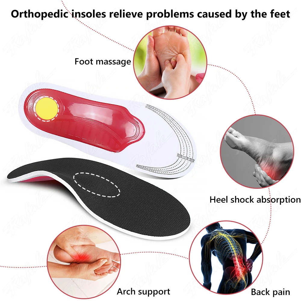 

UPAKME Premium Orthotic Gel High Arch Support Insoles Gel Pad 3D Arch Flat Feet For Women / Men Orthopedic Foot Pain Unisex Pads