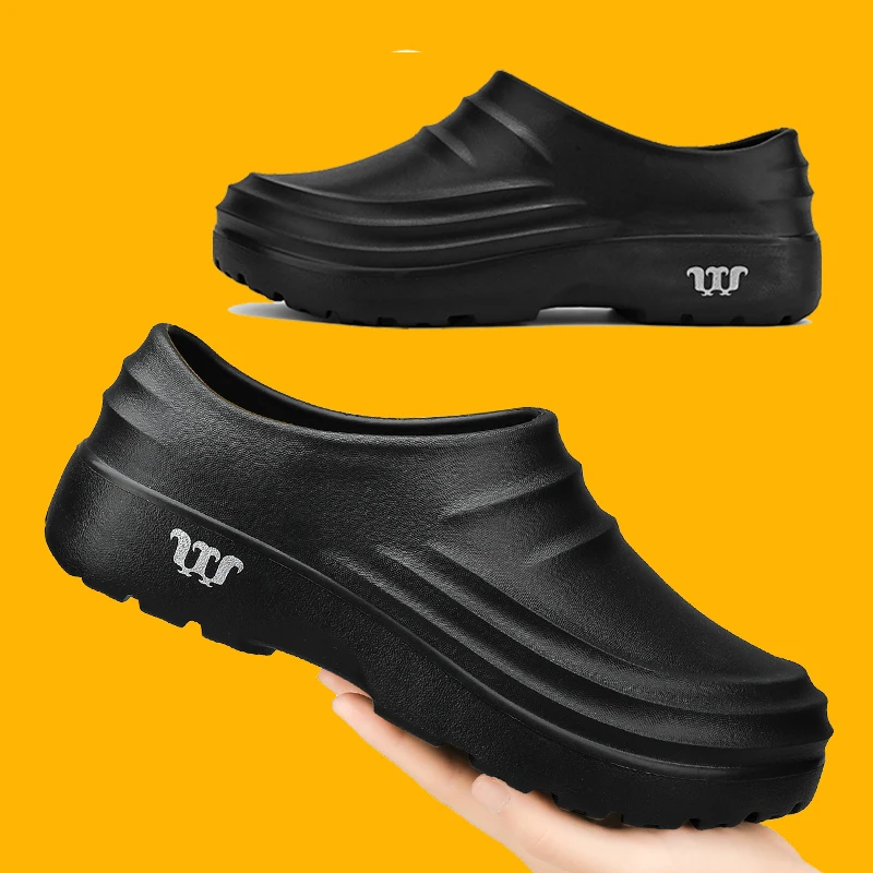 

2023 Non Slip Chef Shoes for Men Rain Shoes Kitchen Shoes Doctor Shoes Garden Shoes Summer Loafer Size 39-48 Zapatillas De Hombr