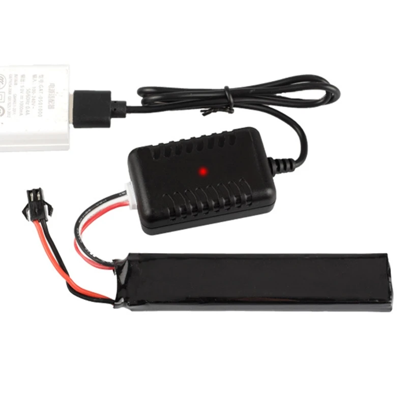 Фото USB-кабель для зарядки аккумуляторов 7,4 В 2S LiPo с 3-контактным разъемом для радиоуправляемого автомобиля лодки Rock Crawler FPV дрона квадрокоптера №4