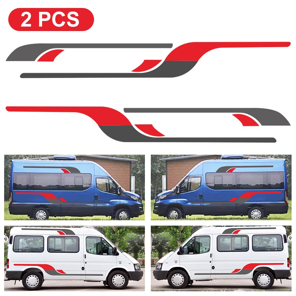 

Brand New High Quality Vinyl Graphics Decals Stickers For Ford TRANSIT LWB Caravan Trailer Camper Great Way Express Personality
